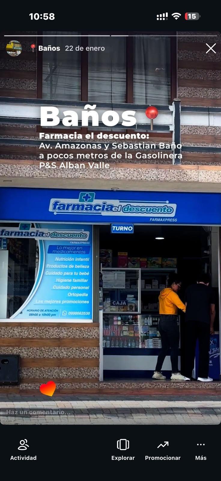 Baños — Farmacia el Descuento