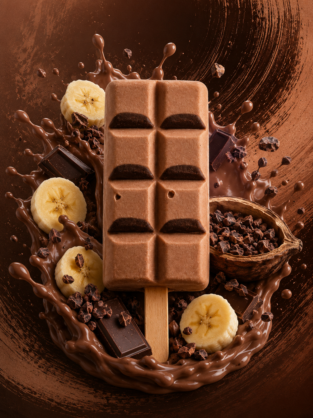 Paleta HELIX ChocoFit con nibs de cacao