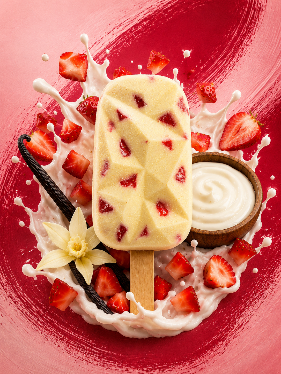 Paleta HELIX Strawberry Fit con fresas frescas